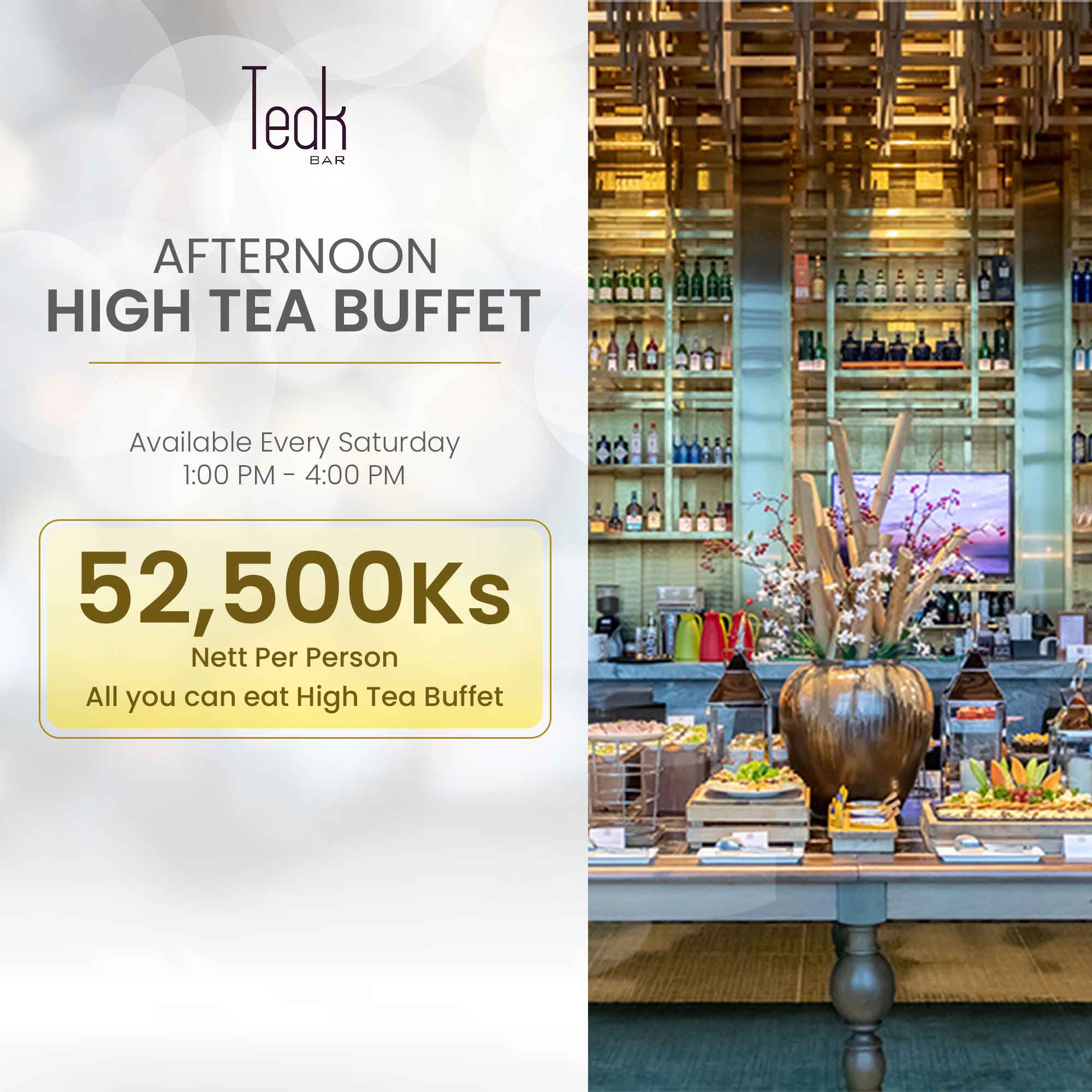 Saturday Afternoon High Tea Buffet