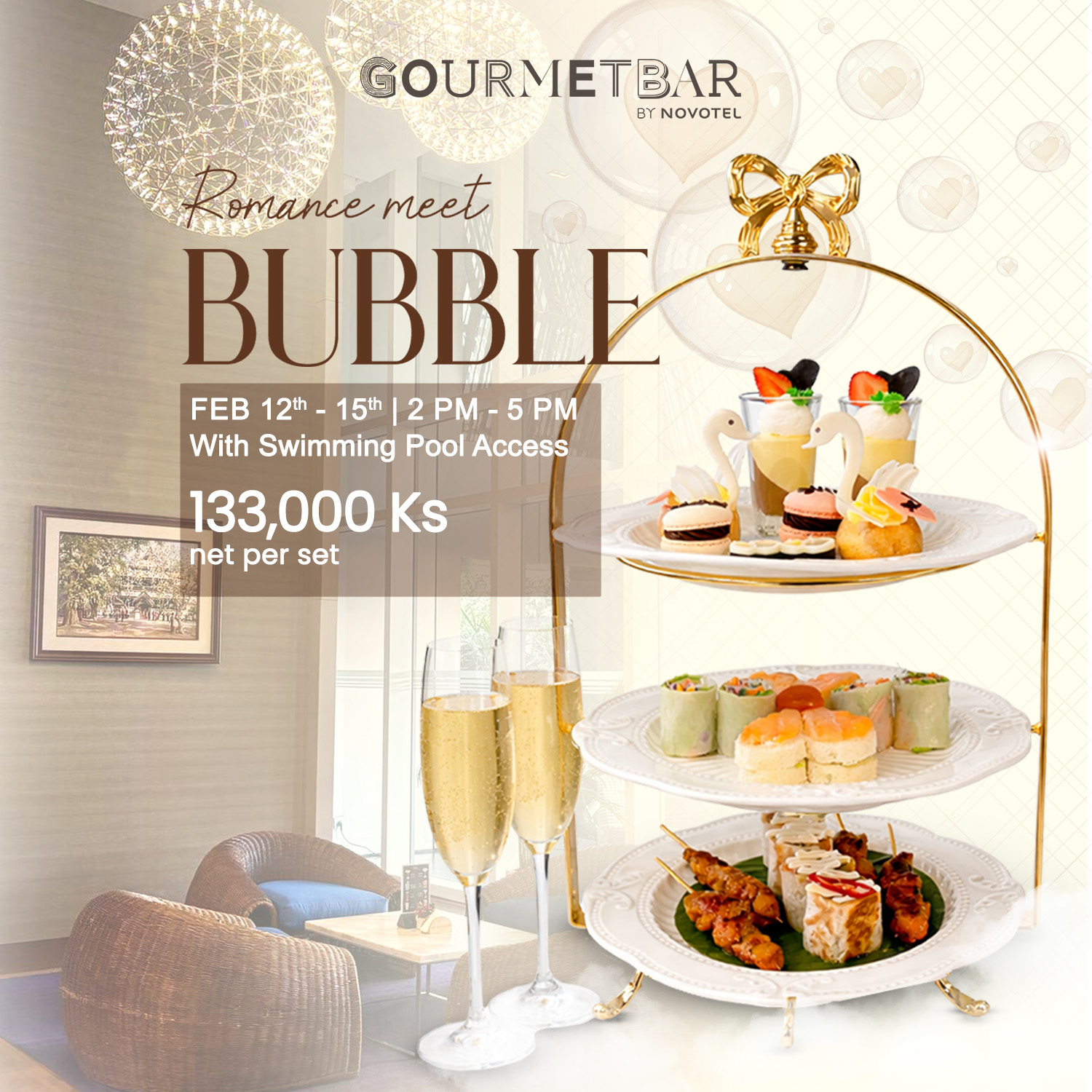 Bubbly Hi-Tea Set for Valentine's Day