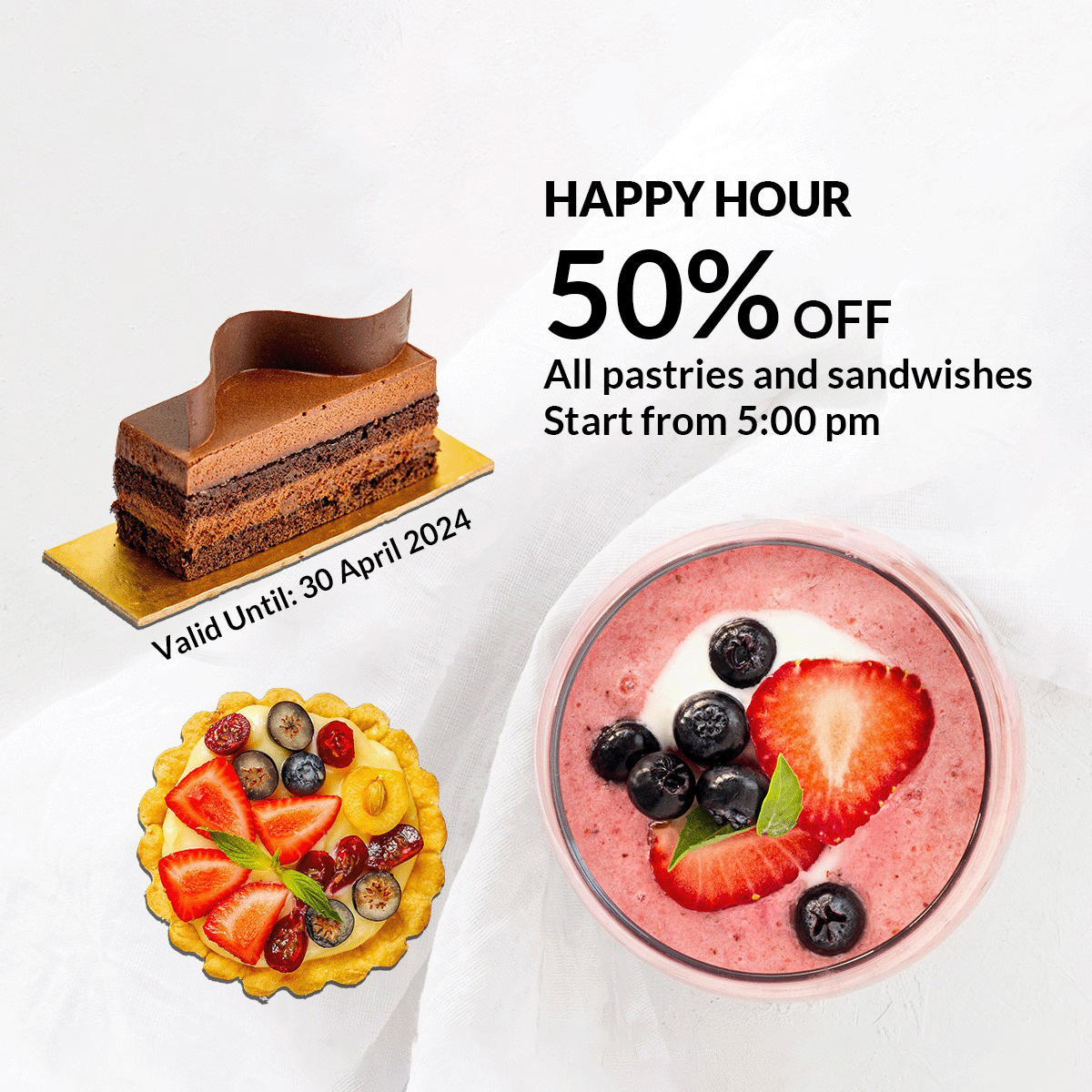 Happy Hour Cake Promotion