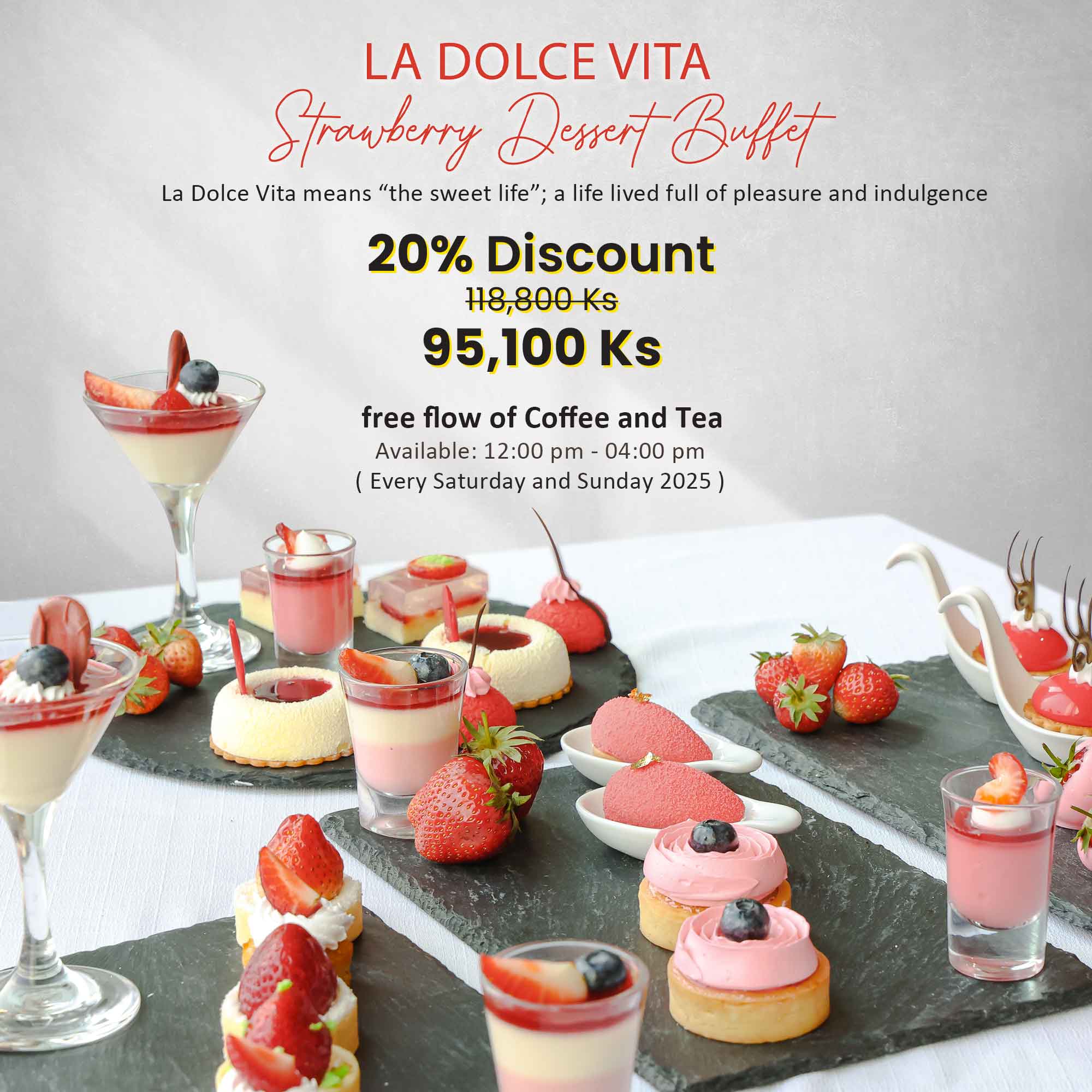 Strawberry Dessert Buffet (1 person)