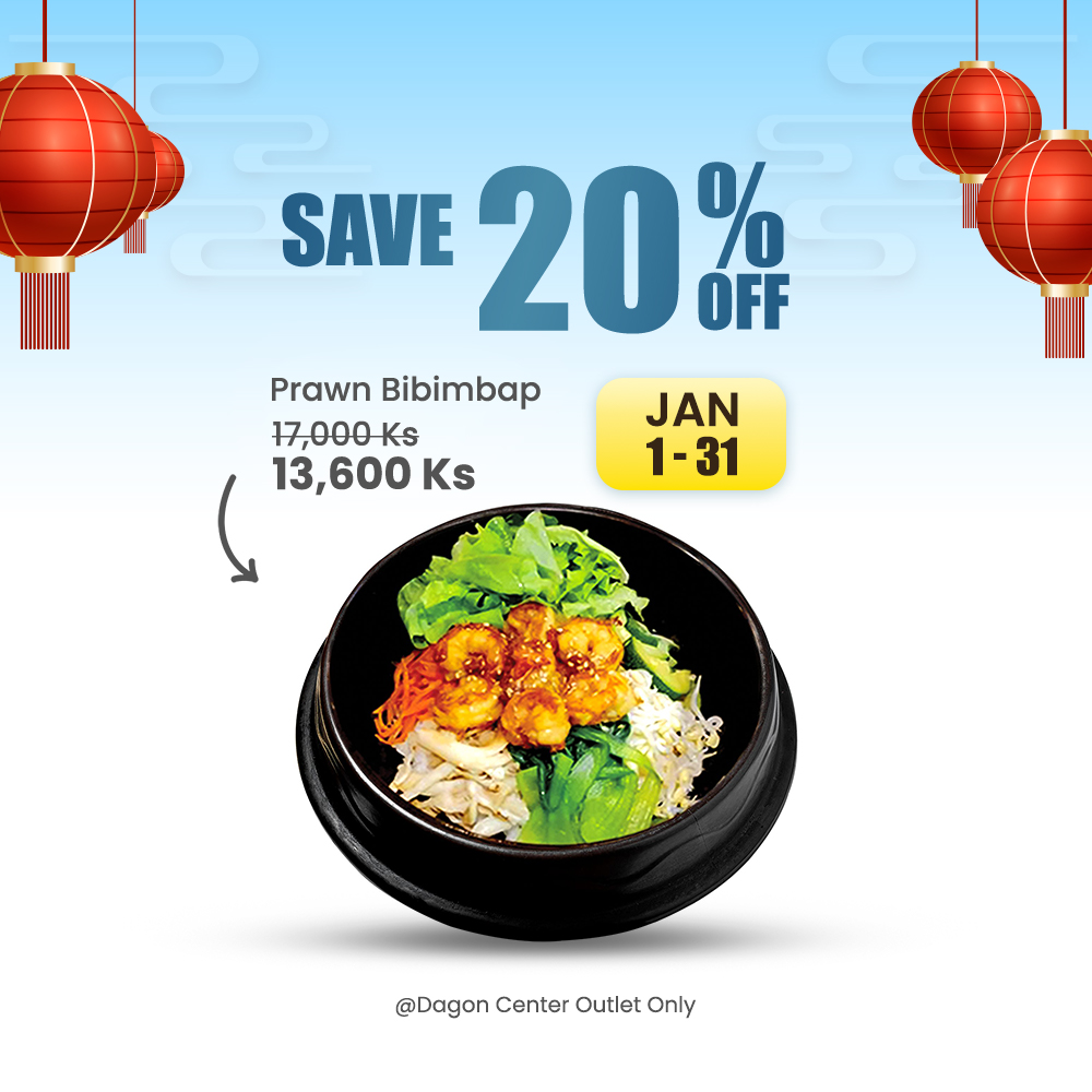 Save 20% OFF Prawn Bibimbap